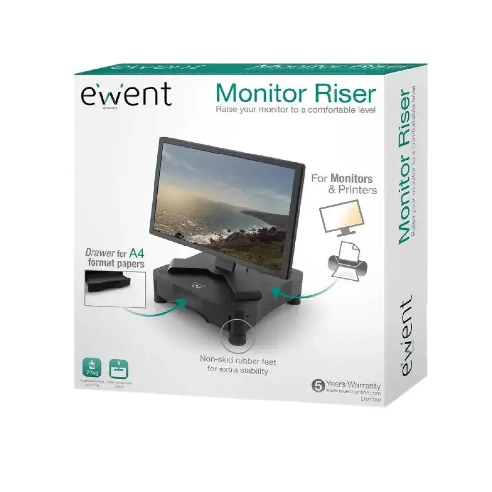 EWENT EW1280 Cajón plástico Elevador sopor/Monitor - detalle