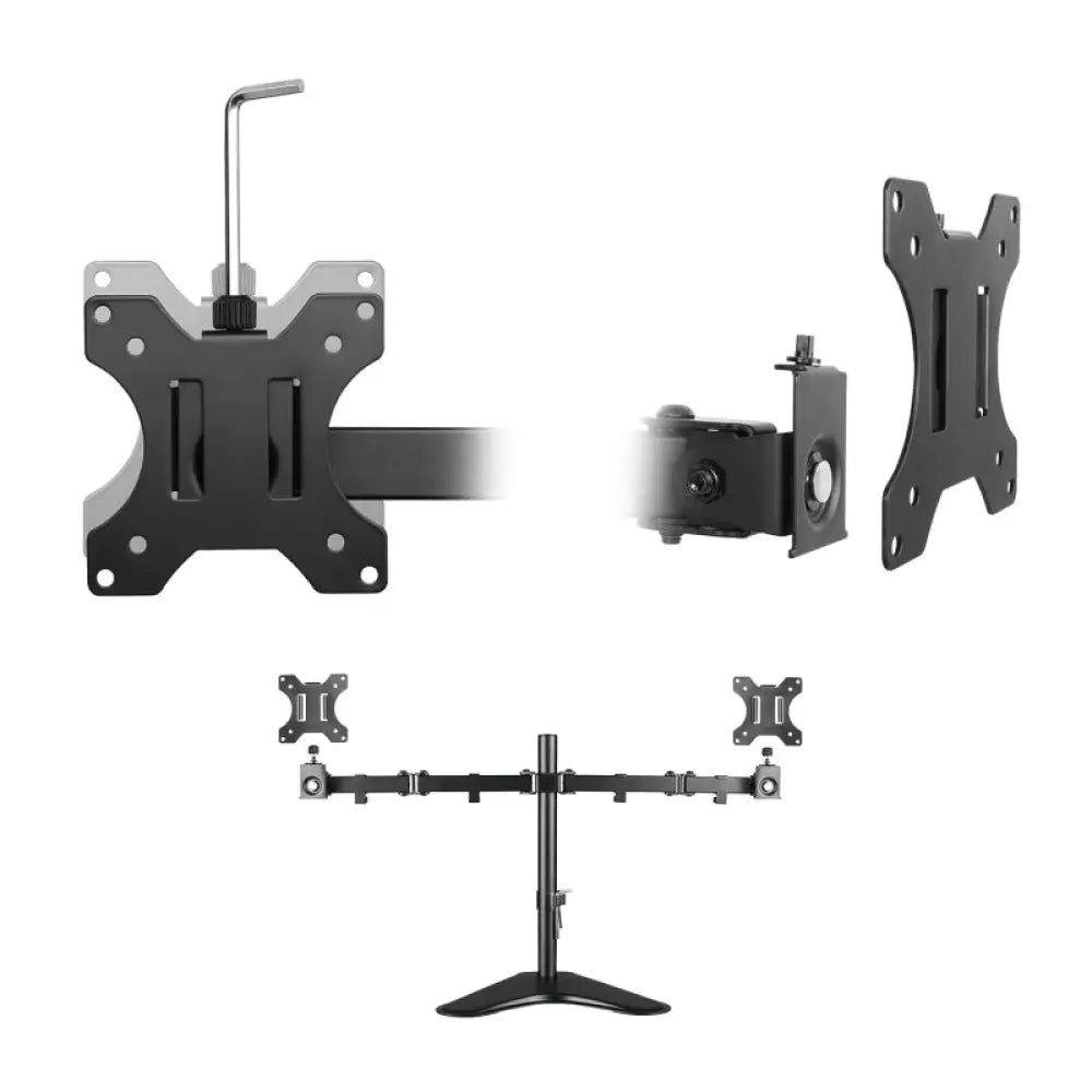 Soporte de sobremesa EMINENT EWENT EW1536 para 2 monitores de 32 pulgadas, compatible con televisores y pantallas.
