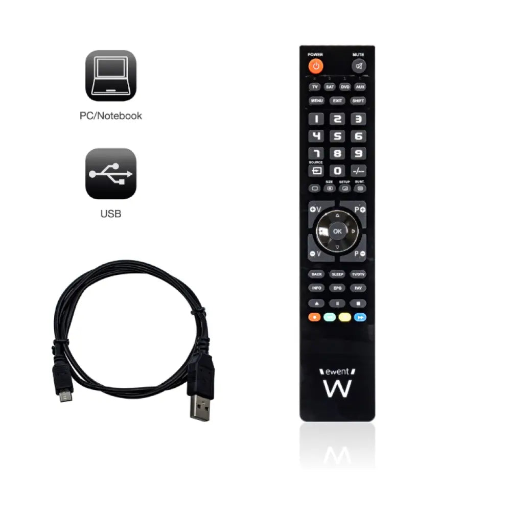 Ewent EW1570 mando a distancia DTT. DVD/Blu-ray. Proyector. SAT. STB. Altavoz para barra de sonido. TV. Universal. VCR Botones - detalle