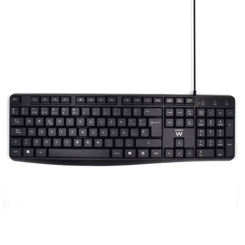 Ewent EW3001 teclado Oficina USB QWERTY Español Negro - detalle