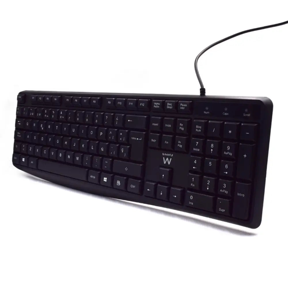 Ewent EW3001 teclado Oficina USB QWERTY Español Negro - detalle