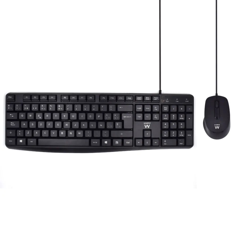 Ewent EW3006 teclado Ratón incluido Oficina USB QWERTY Español Negro - detalle