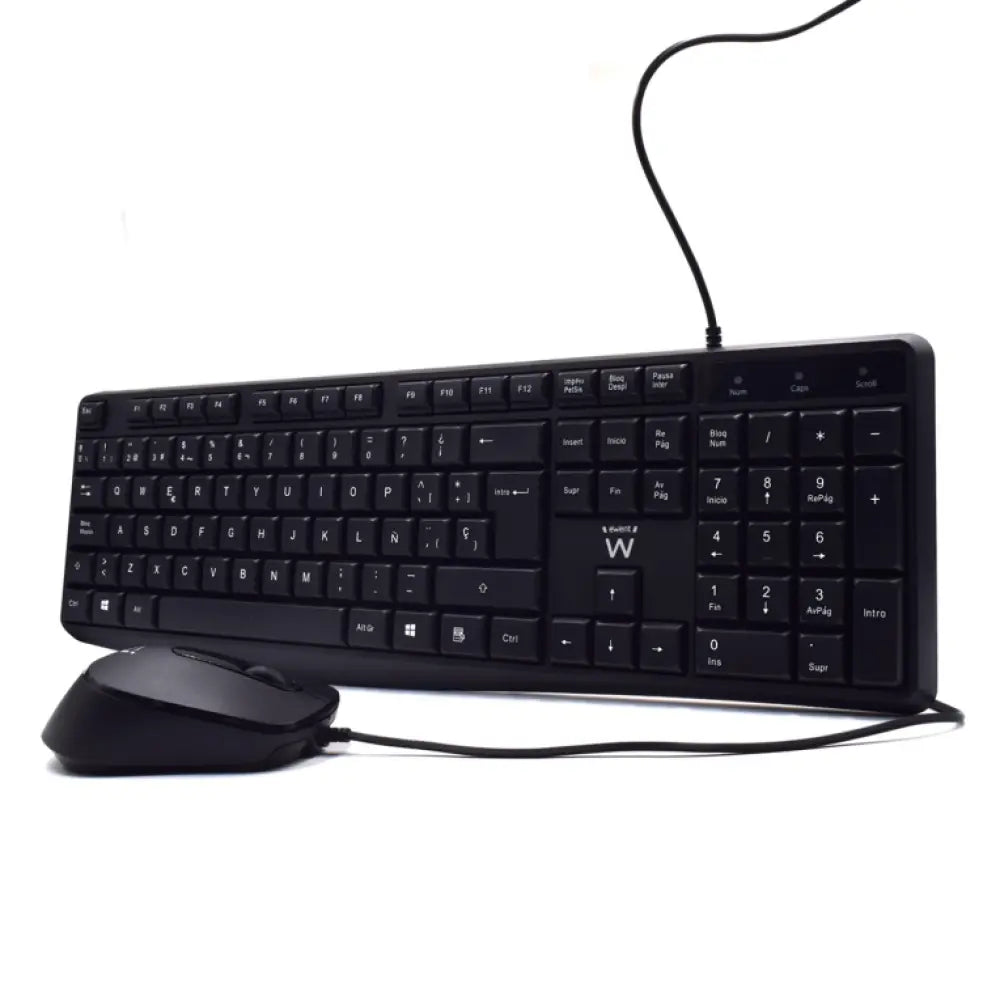 Ewent EW3006 teclado Ratón incluido Oficina USB QWERTY Español Negro - detalle