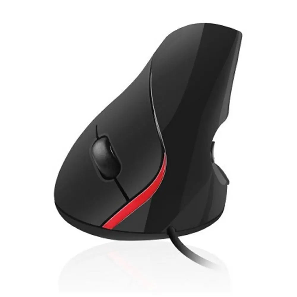 Ratón ergonómico con cable EWENT EW3156 en color negro, diseñado para mayor comodidad y precisión en uso con USB.