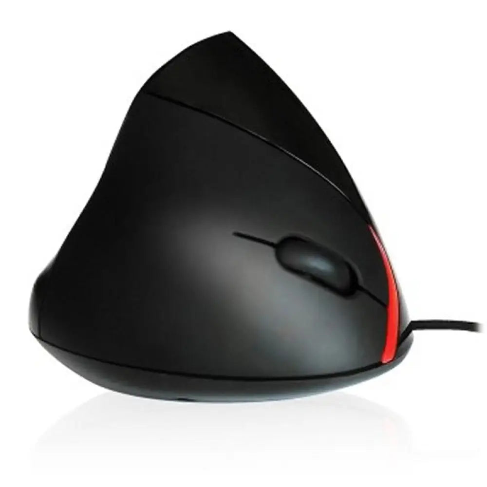 Ratón ergonómico con cable EWENT EW3156 en color negro, diseñado para comodidad y precisión en uso de computadora.