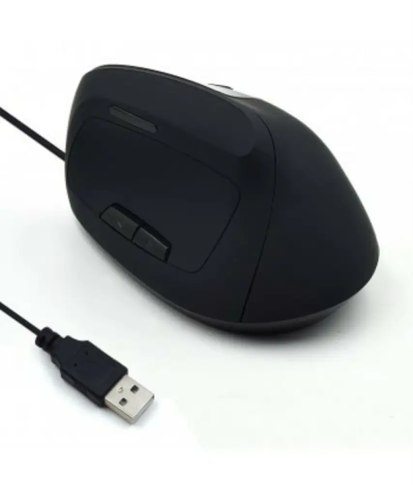 Ratón derecho EWENT EW3157, óptico USB tipo A con 1800 DPI, diseño ergonómico y botones funcionales para uso cómodo.
