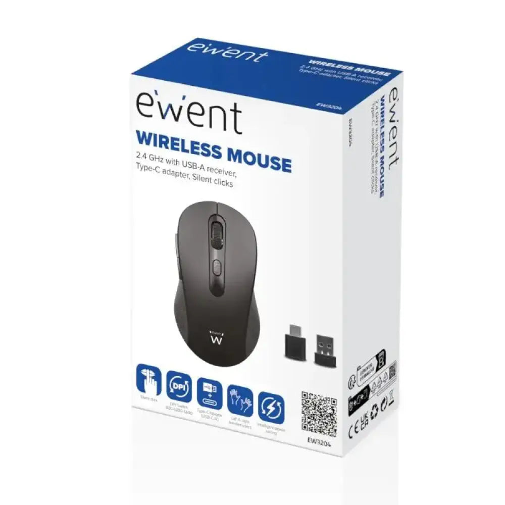 EWENT EW3204 Ratón inalámbrico 2.4GHz click silen - detalle