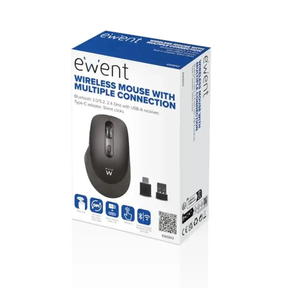 EWENT EW3243 Ratón inalámbrico 2.4GHz BT - detalle