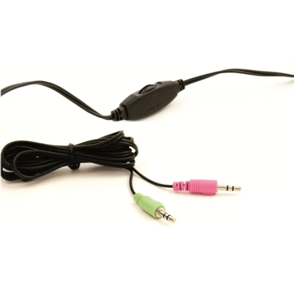 Auriculares EWENT EW3563 con micrófono estéreo, diseño cómodo y cable, ideal para llamadas y audio de alta calidad.
