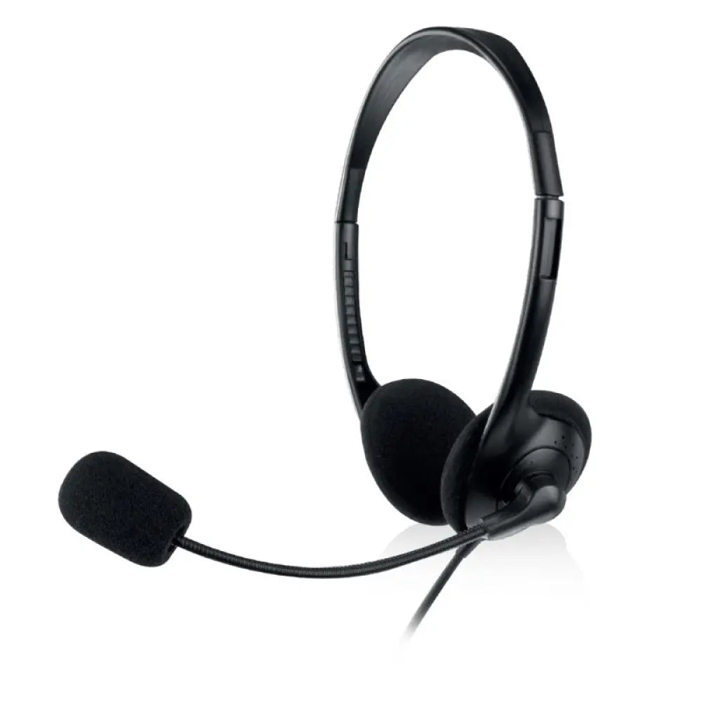Auriculares con micrófono EWENT EW3563 de estilo estéreo, con diseño compacto y cable, para audio y comunicación clara