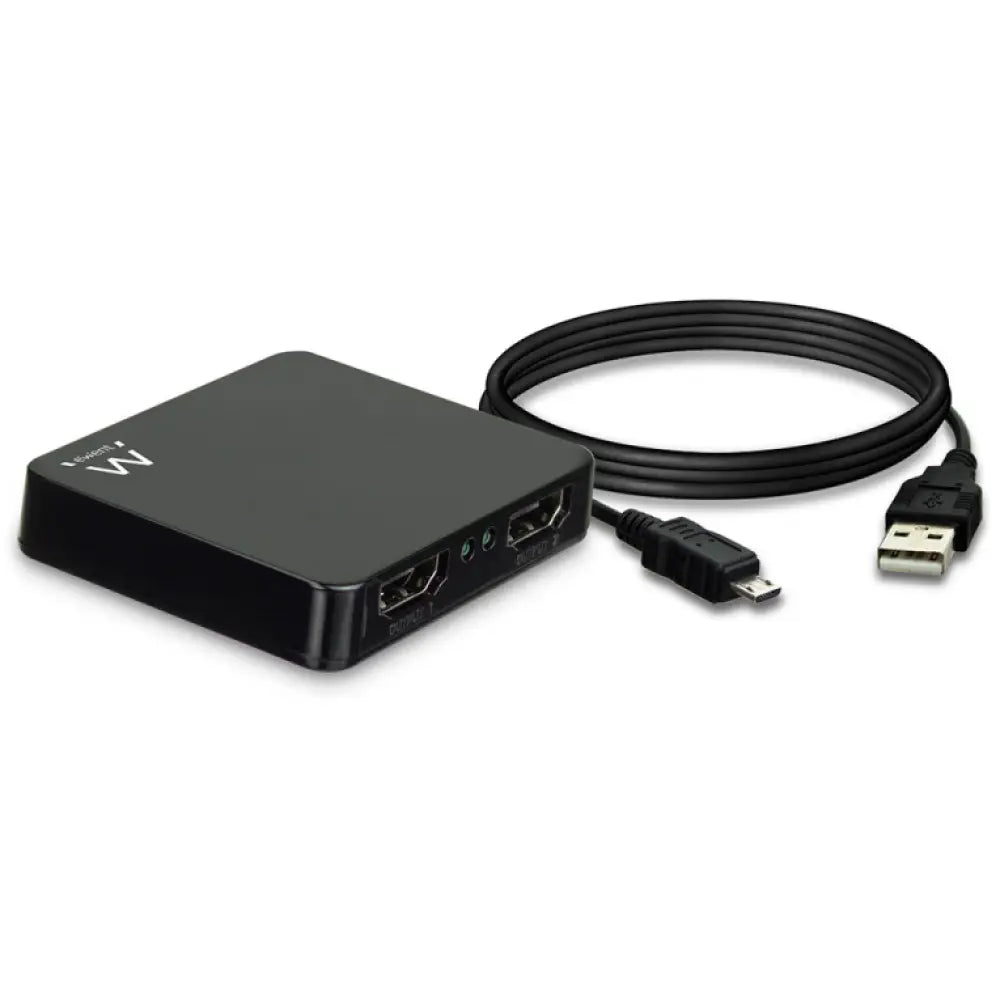 Divisor de vídeo HDMI EWENT EW3720 con salida 2x HDMI para conectar múltiples pantallas.
