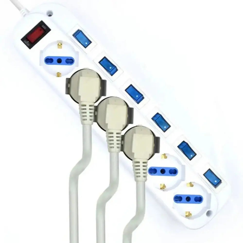 EWENT EW3932-3m Regleta 6 Tomas / 6 interruptor 3m - detalle