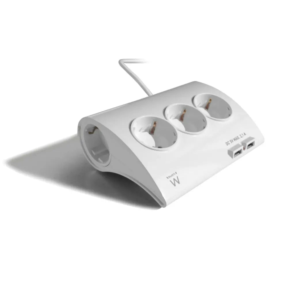 Ewent EW3935 base múltiple 1.5 m 5 salidas AC Interior Blanco - detalle