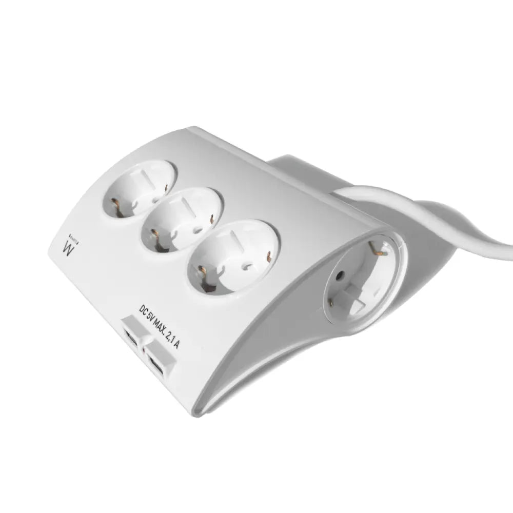 Ewent EW3935 base múltiple 1.5 m 5 salidas AC Interior Blanco - detalle