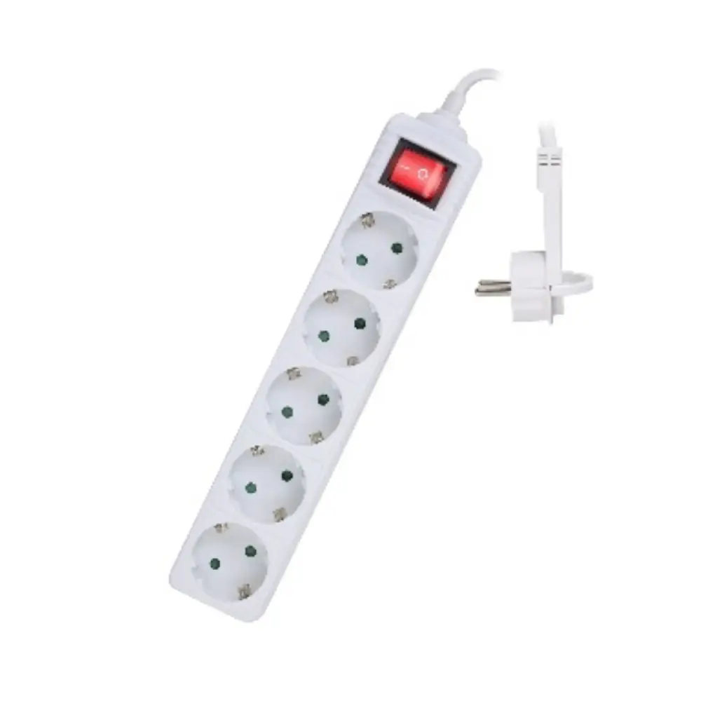 Ewent EW3955 base múltiple 1.5 m 5 salidas AC Interior Blanco