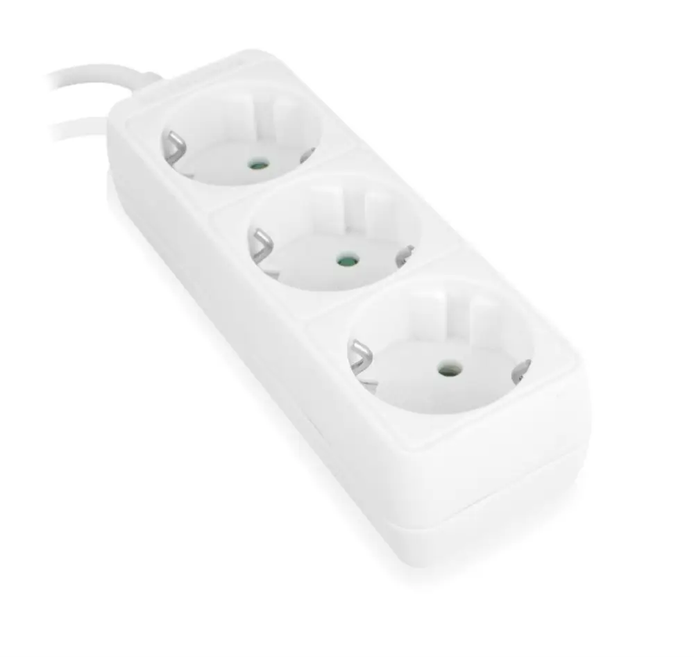 Ewent EW3958 base múltiple 1.5 m 3 salidas AC Interior Blanco - detalle
