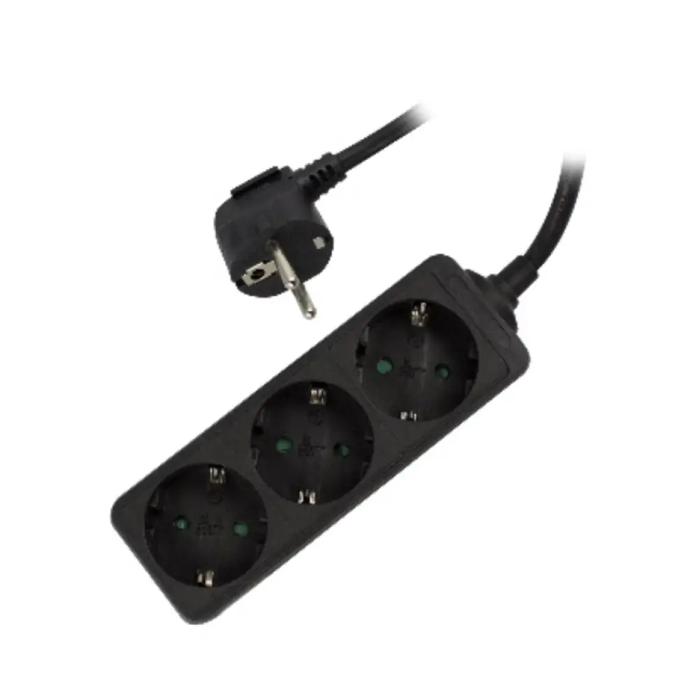 Ewent EW3959 base múltiple 1.5 m 3 salidas AC Interior Negro - detalle