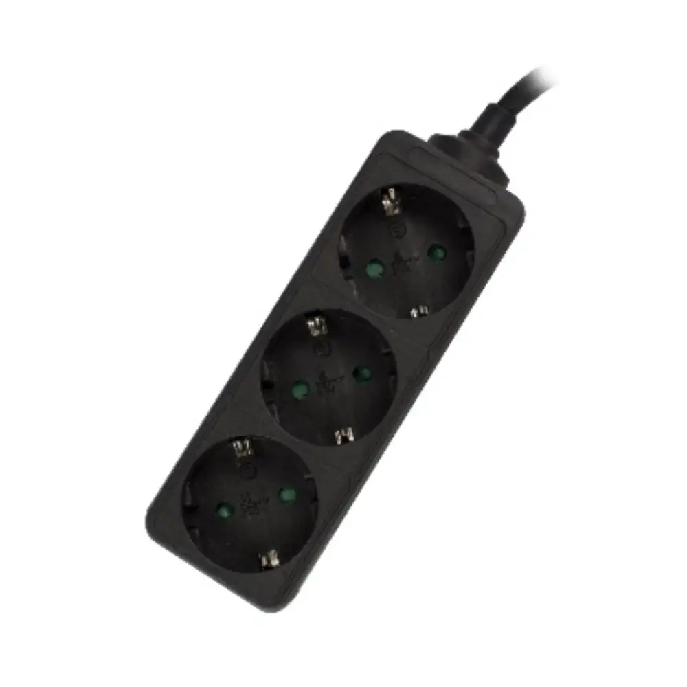 Ewent EW3959 base múltiple 1.5 m 3 salidas AC Interior Negro - detalle