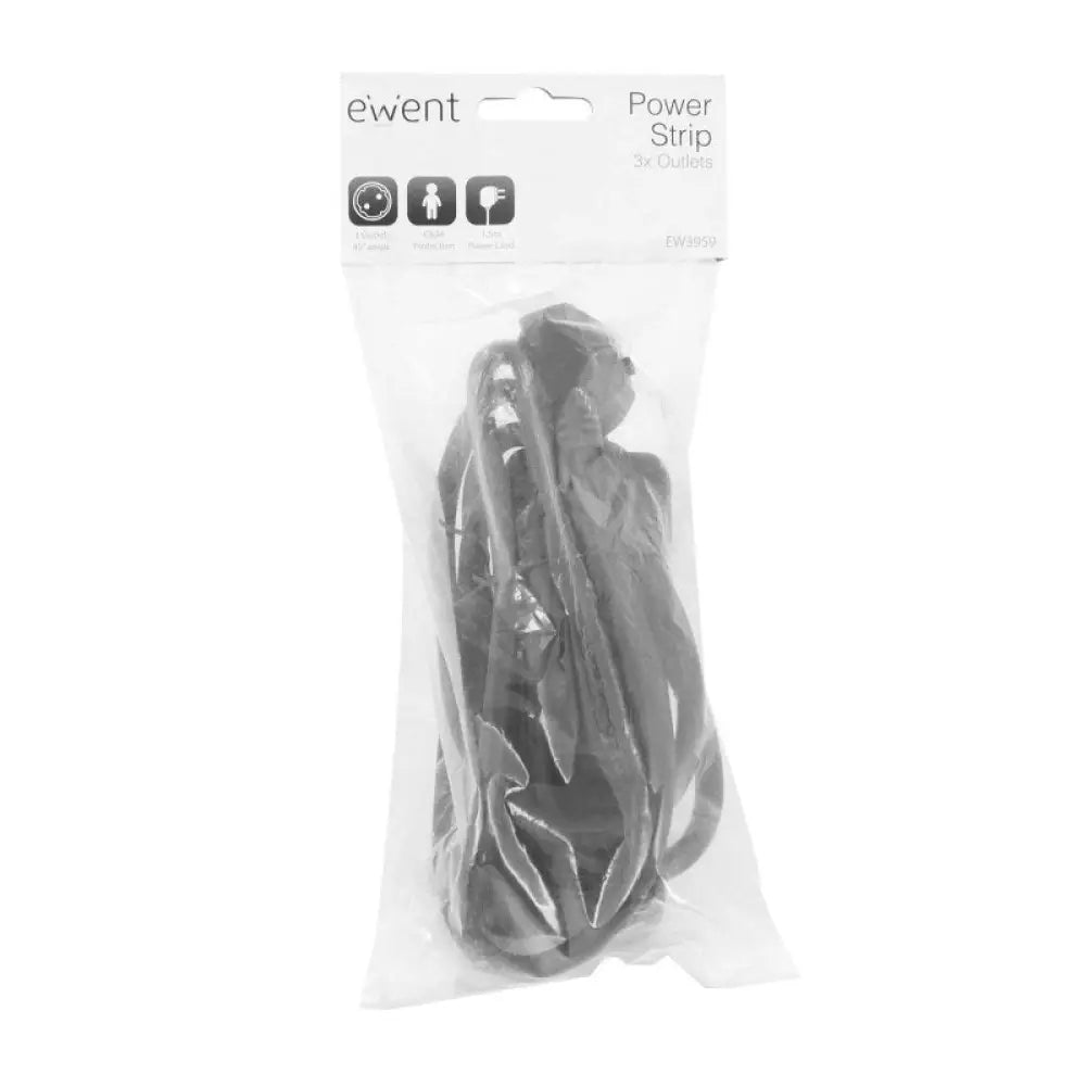 Ewent Ew3959 Regleta 3 tomas Negro - detalle