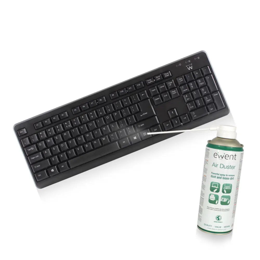 Ewent EW5601 kit de limpieza para computadora Lugares difíciles de alcanzar Limpiador de aire comprimido para limpieza de equipos 400 ml - detalle