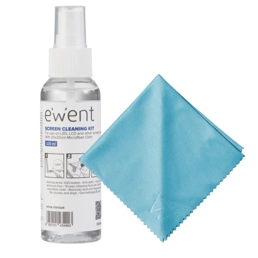 Ewent EW5668 kit de limpieza para computadora Pantallas / Plásticos. Universal Kit de limpieza para equipos 100 ml - detalle