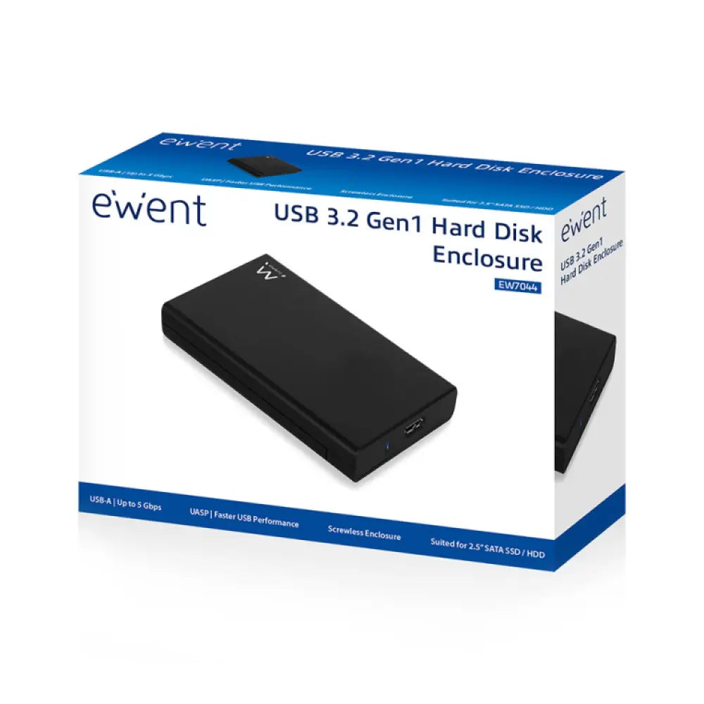 Ewent EW7044 caja para disco duro externo Carcasa de disco duro/SSD Negro 2.5" - detalle