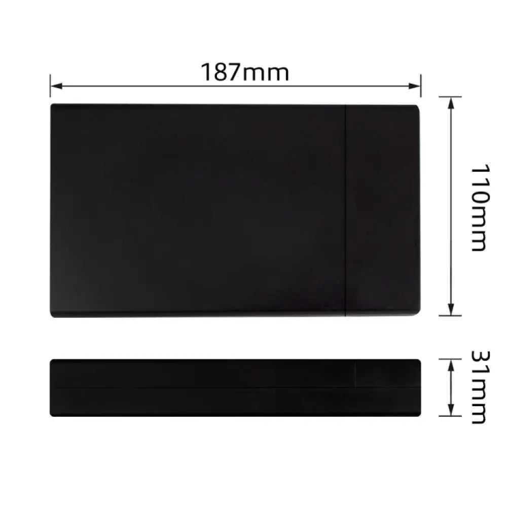 Carcasa negra para disco duro externo EWENT EW7056, compatible con HDD de 3.5 pulgadas.