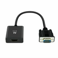 Ewent EW9866 adaptador de cable de vídeo 0.202 m VGA (D-Sub) HDMI + 3.5mm Negro