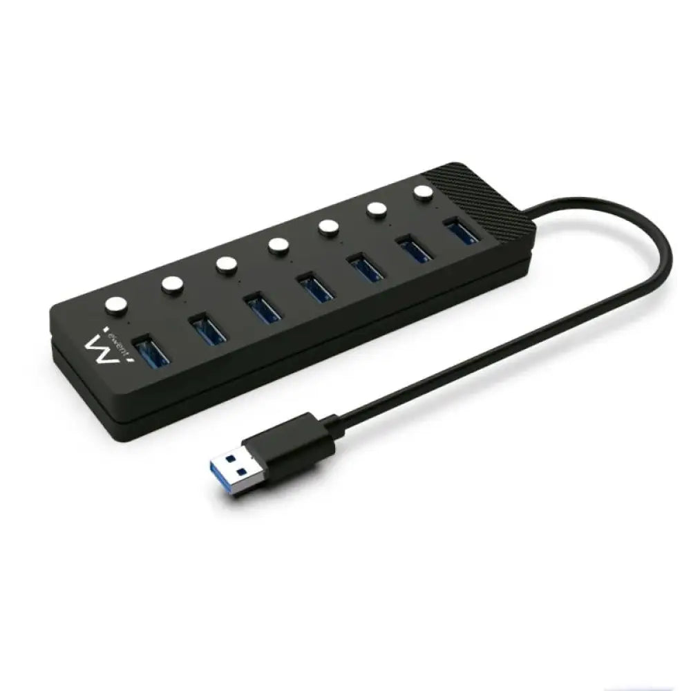 EWENT Hub usb-usb-c 7 ptos interruptor c/alimen. - detalle