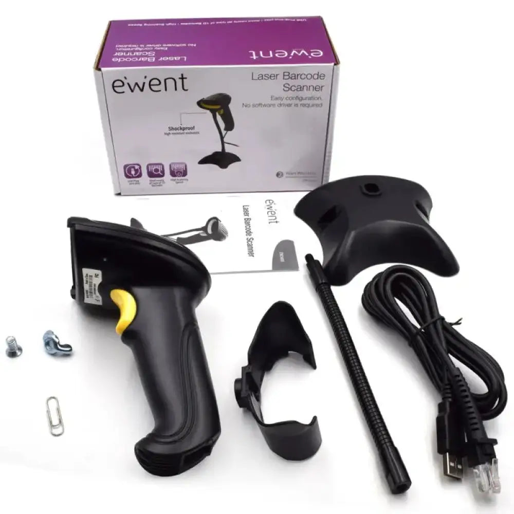 Ewent Lector código de barras EW3400 1D Láser Usb - detalle