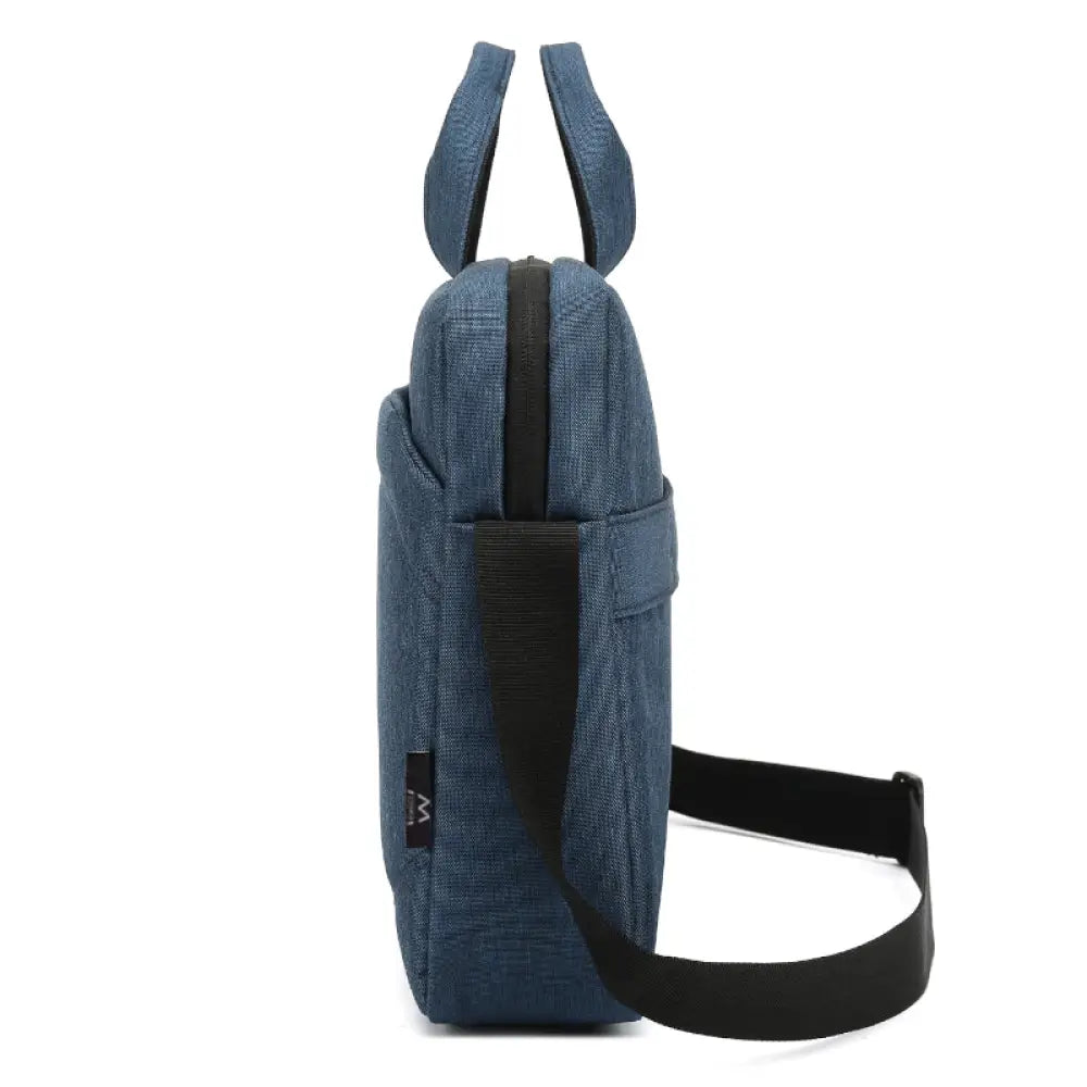 Maletín de portátil EWENT para 15.6 pulgadas en color azul, bolso de transporte con compartimentos y asa resistente.
