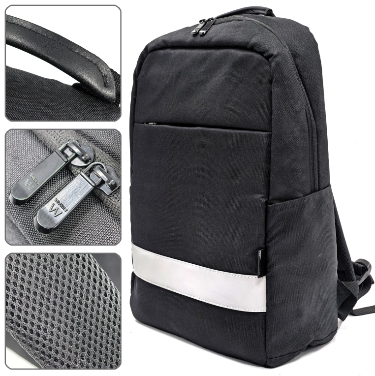 EWENT MOCHILA 16.1 URBAN BUSSINES NEGRO MATERIA RECICLADO RPET - detalle