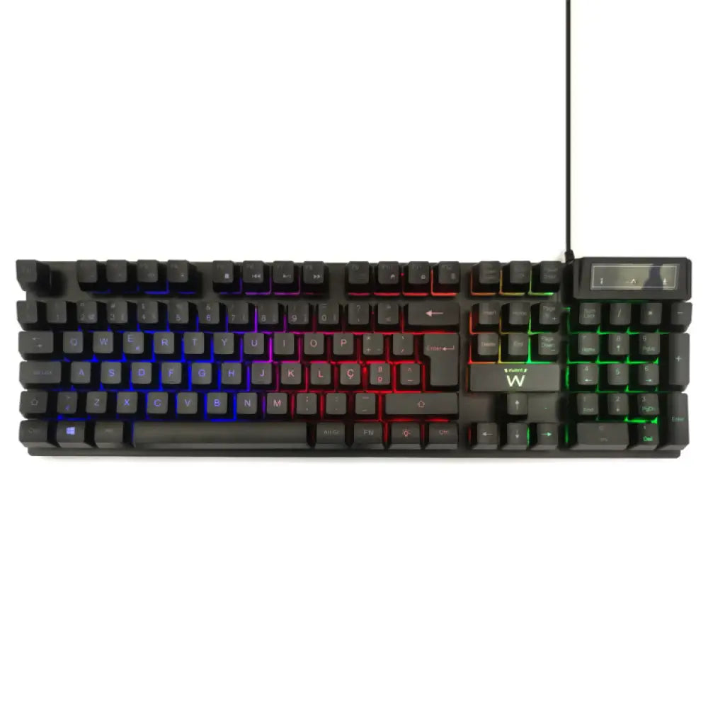 Ewent PL3319 teclado Juego USB QWERTY Portugués Negro