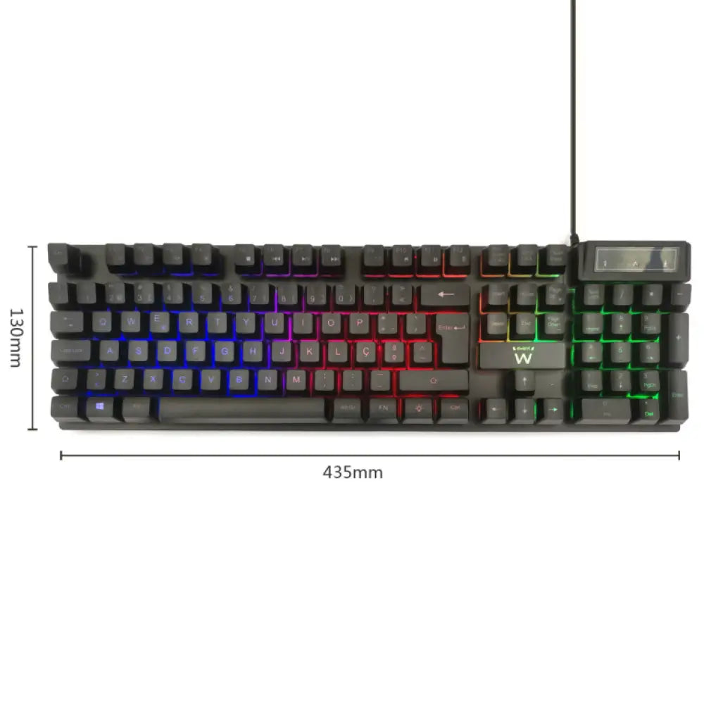 Ewent PL3319 teclado Juego USB QWERTY Portugués Negro - detalle