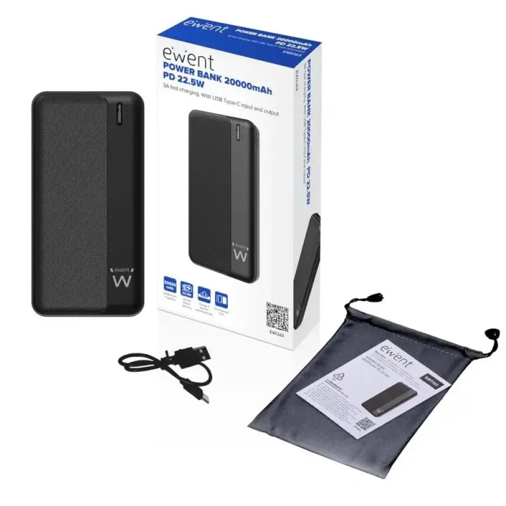 EWENT POWERBANK 20000mAh PD 22,5W - detalle