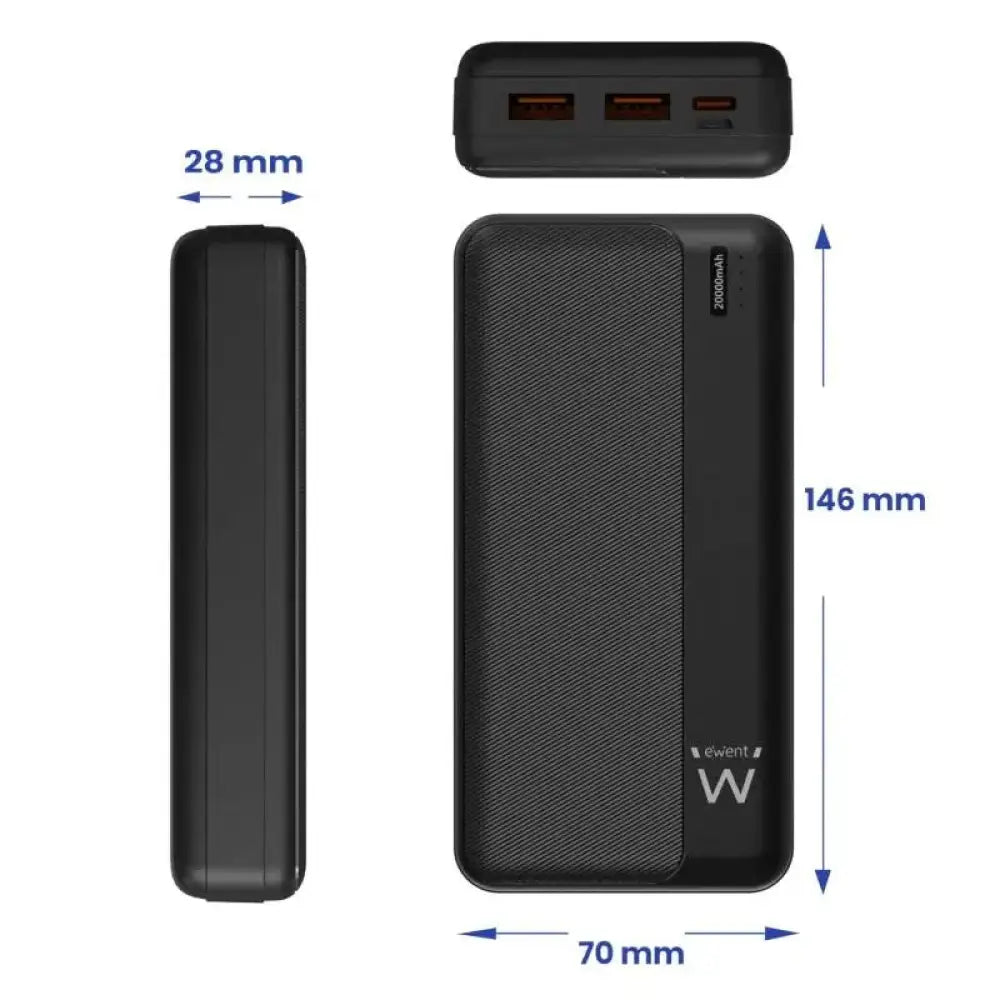 EWENT POWERBANK 20000mAh PD 22,5W - detalle
