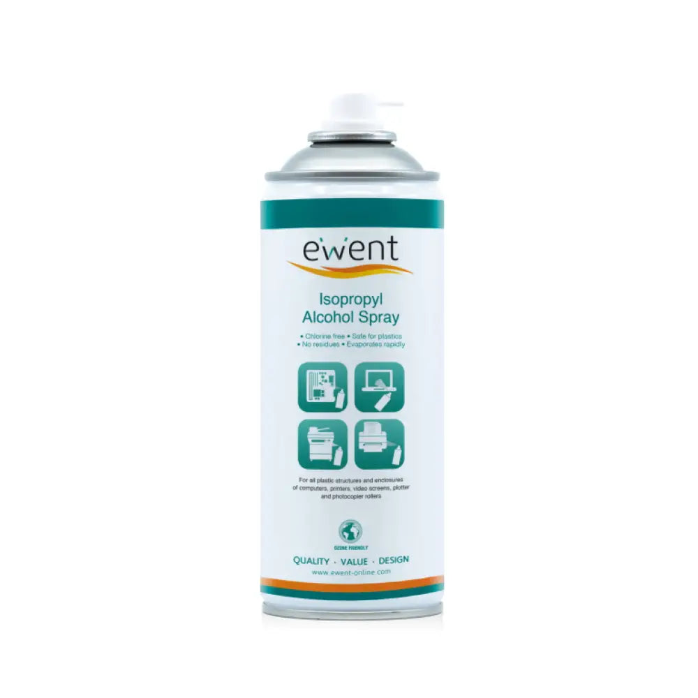 Toallitas de limpieza para pantallas EWENT con pulverizador de alcohol isopropílico de 400 mL, ideales para limpiar dispositivos electrónicos