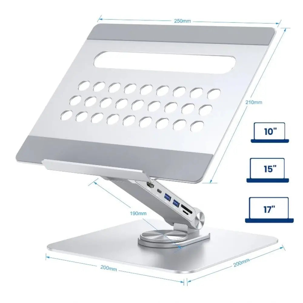 EWENT Soporte Giro 360º y DockingStation 7 en 1 - detalle