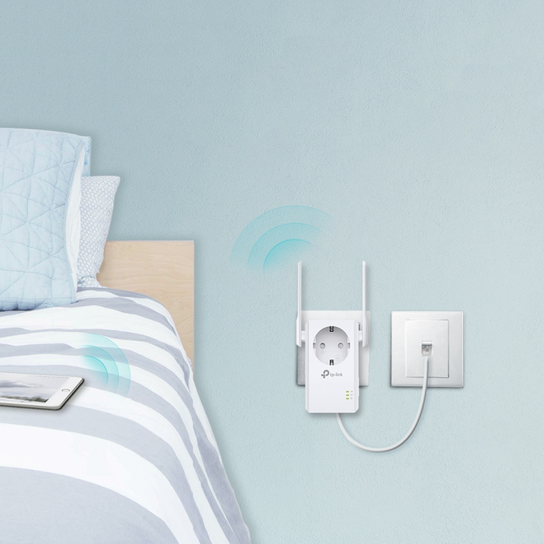 EXTENSOR DE COBERTURA TP-LINK N300 1 PORT CON ENCHUFE - detalle