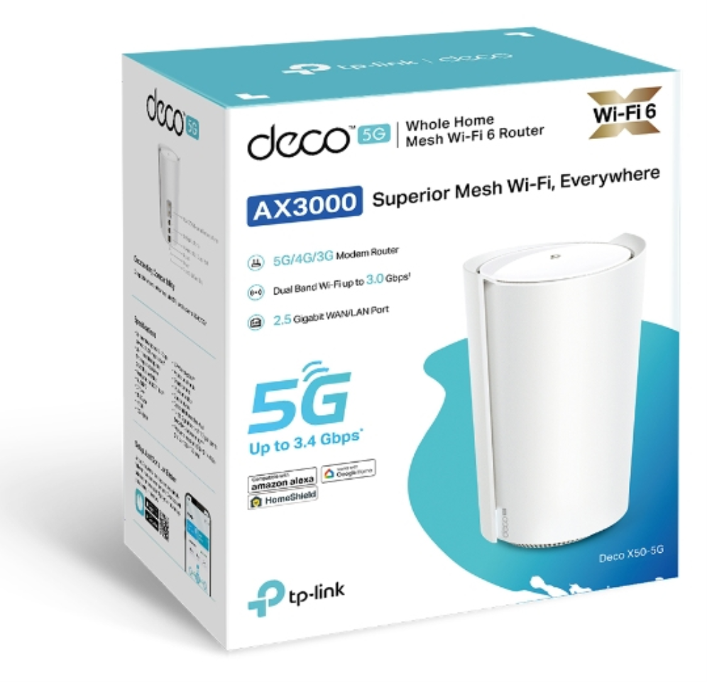 EXTENSOR TP-LINK DECO X50-5G 1-PACK 5G AX3000 WIFI6 - detalle