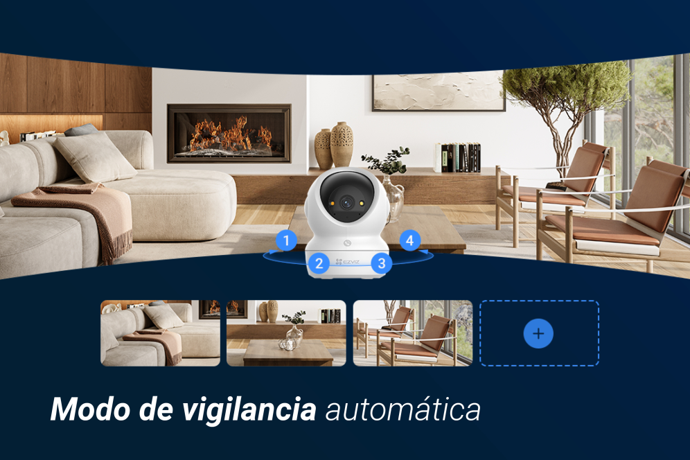 EZVIZ CAMARA WIFI INTERIOR H6C G1 4K PANORAMICA/INCLINACION - detalle