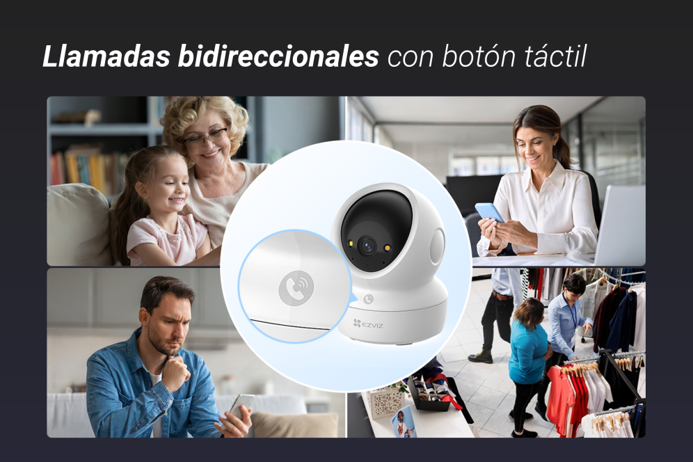 EZVIZ CAMARA WIFI INTERIOR H6C G1 4K PANORAMICA/INCLINACION - detalle