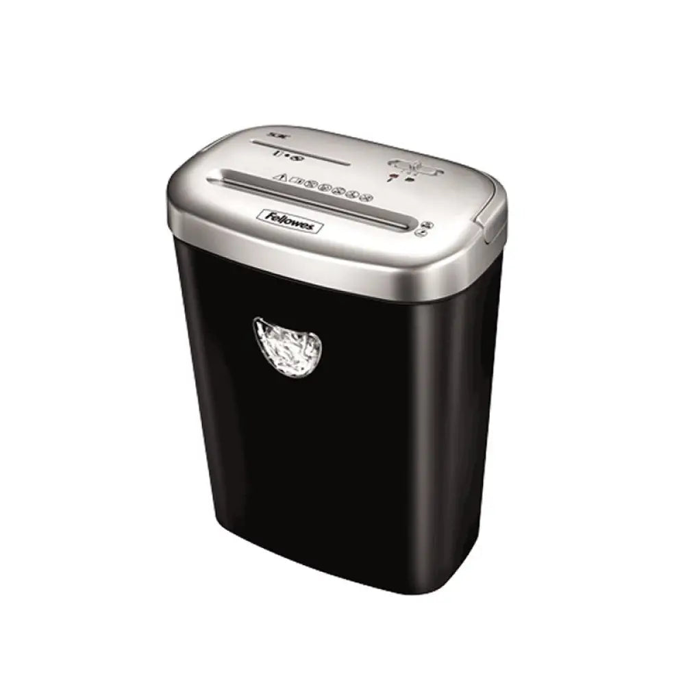 Destructora de papel Fellowes 53C con corte en partículas de 4x38mm, tamaño compacto y diseño resistente para oficinas.