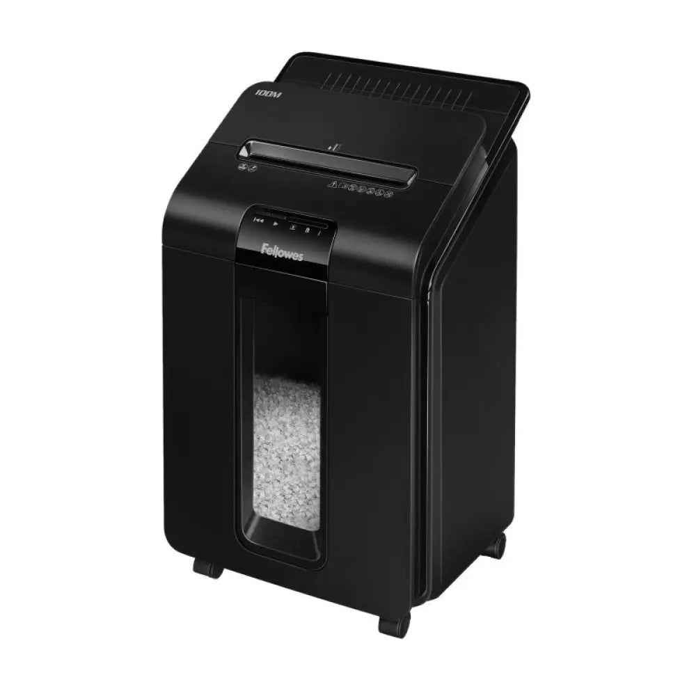 Fellowes Destructora  AutoMx100M  Mini-CORTE4x10mm - detalle