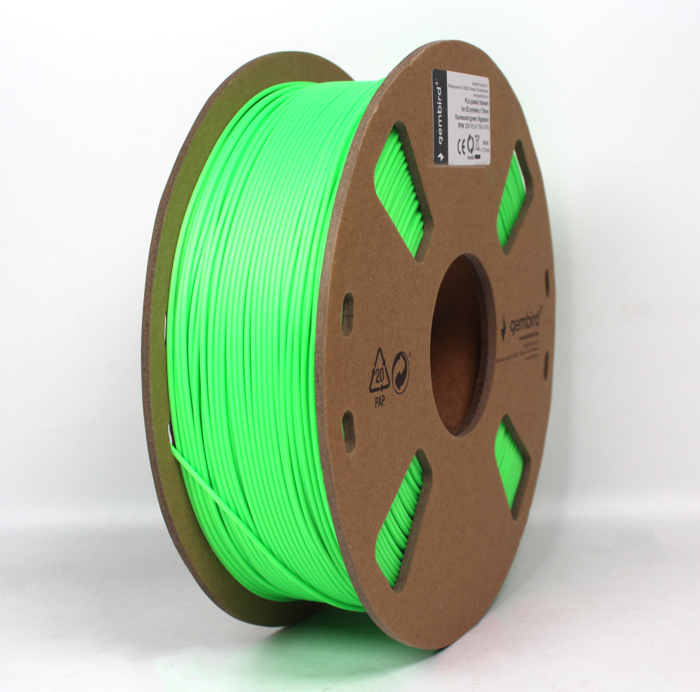 FILAMENTO GEMBIRD PLA 1.75MM 1KG VERDE BRILLANTE - detalle