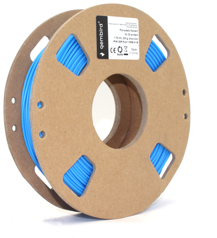 FILAMENTO GEMBIRD PLA 1,75mm 200g AZUL - detalle