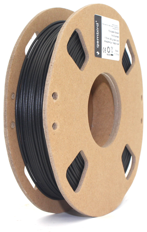 FILAMENTO GEMBIRD PLA 1,75mm 200g NEGRO - detalle