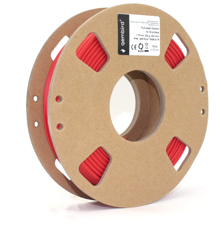 FILAMENTO GEMBIRD PLA 1,75mm 200g ROJO - detalle