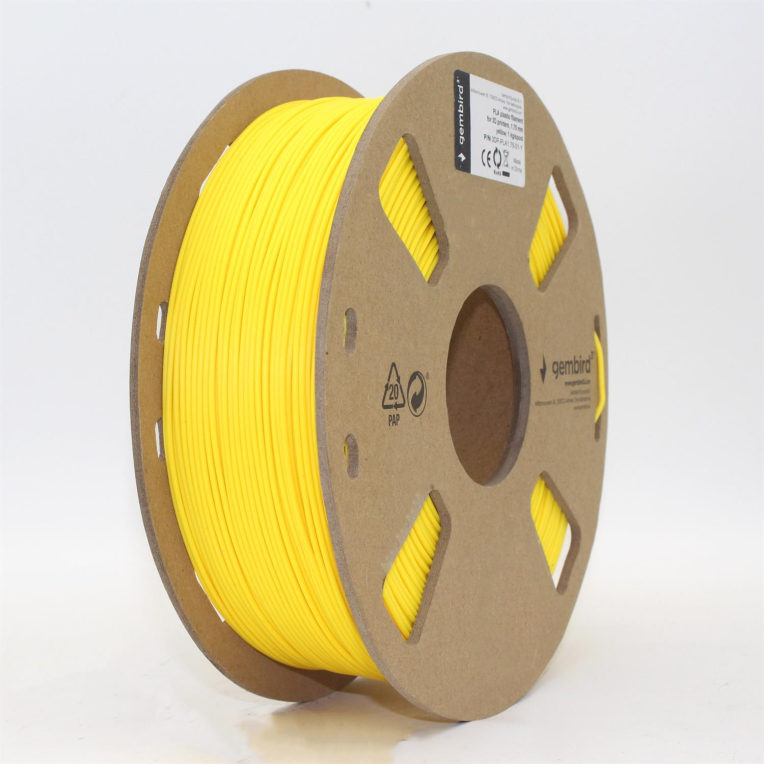 FILAMENTO GEMBIRD PLA AMARILLO, 1,75 MM, 1 KG - detalle