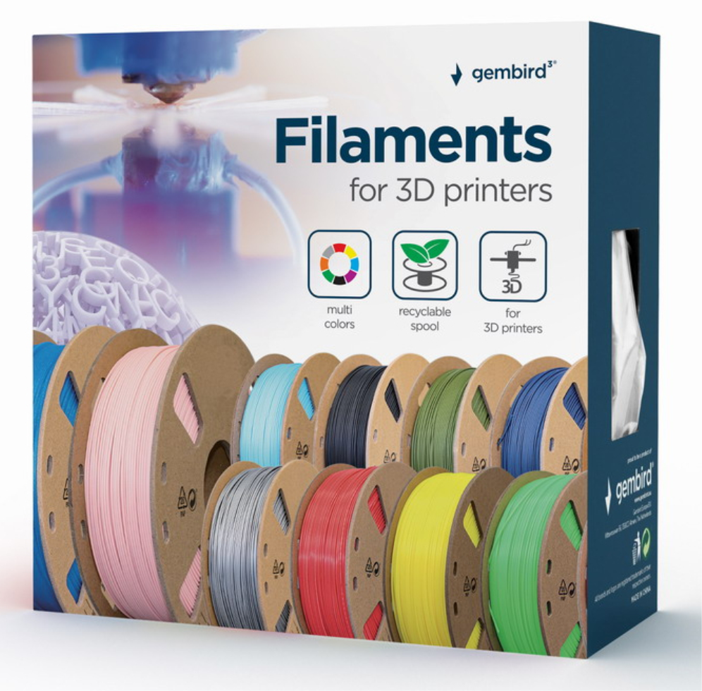 Gembird 3DP-PLA1.75-01-B material de impresión 3d Ácido poliláctico (PLA) Azul 1.4 kg